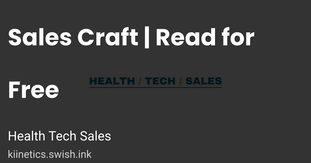 Sales Craft | Read for Free