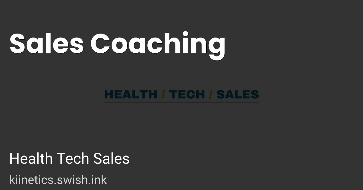 Sales Coaching