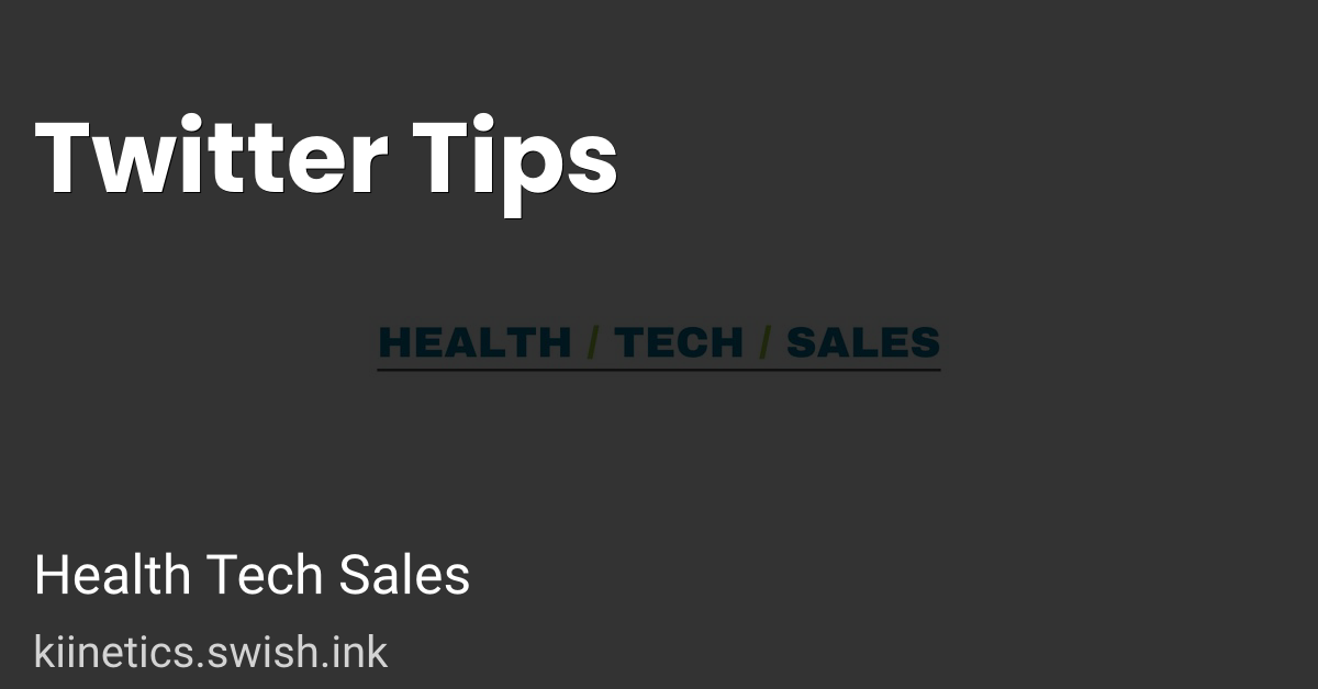 Twitter Tips