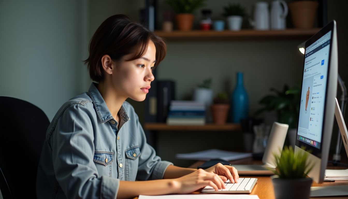 A person is working on improving YouTube video title and thumbnail.