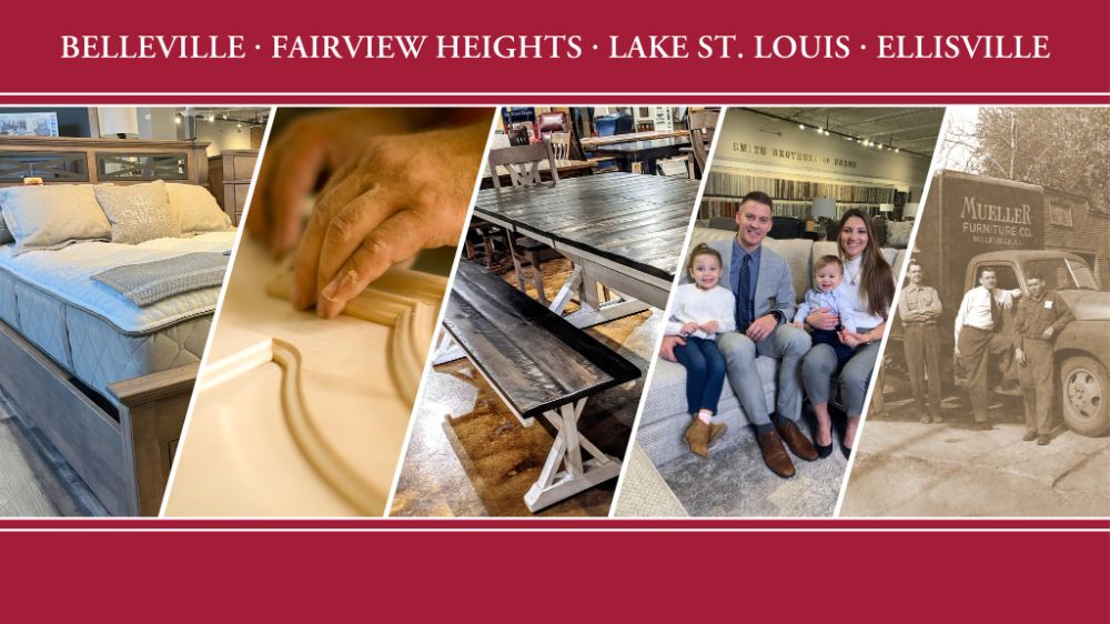 Mueller Furniture image montage through the years