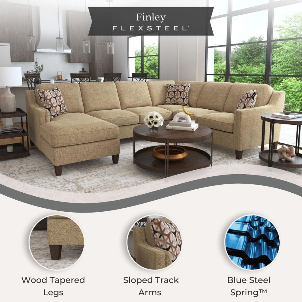&amp;amp;quot;Modern Flexsteel sectional furniture in a writing room setting&amp;amp;quot;