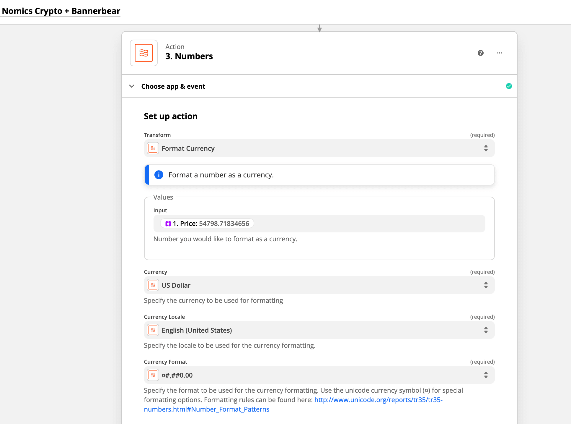 Zapier action trigger setup screenshot modifications