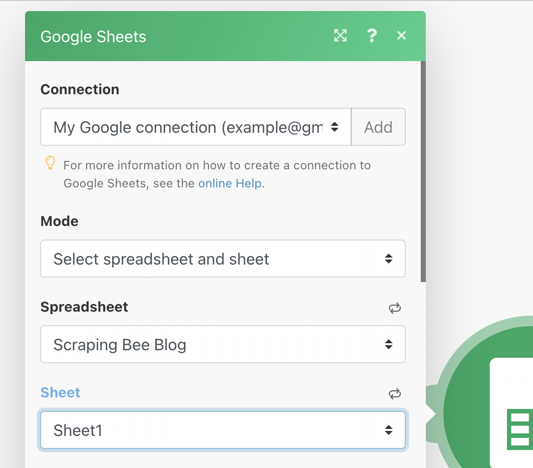 16. Connect to Google and select the spreadsheet and sheet.png