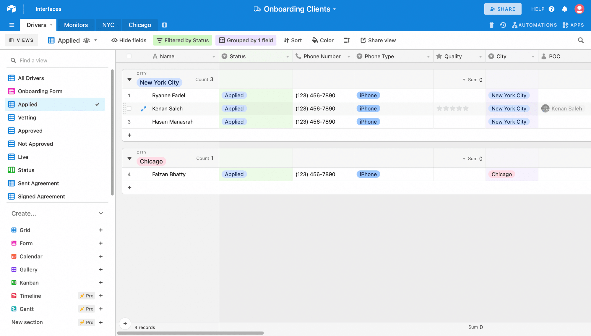 Screenshot of airtable tutorial