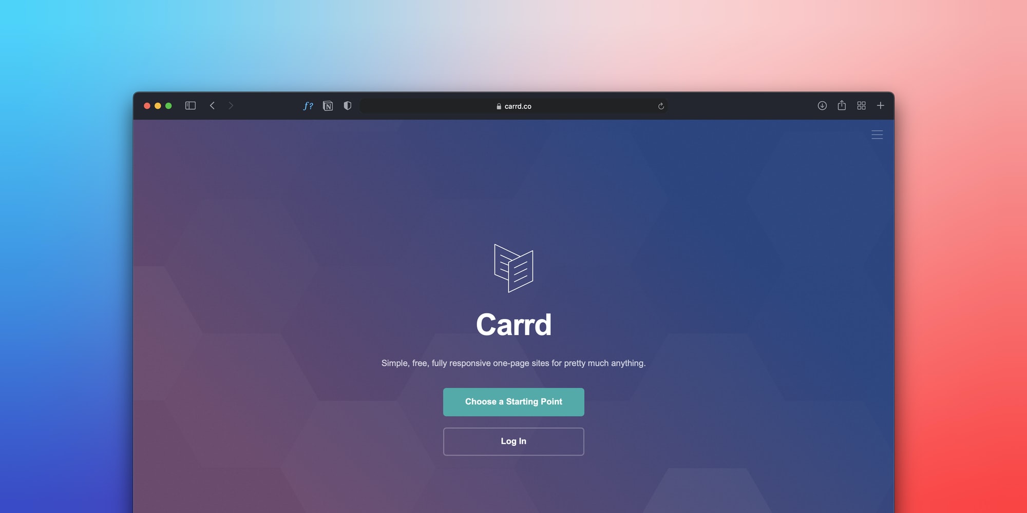 Carrd No-Code Website Builder Screenshot