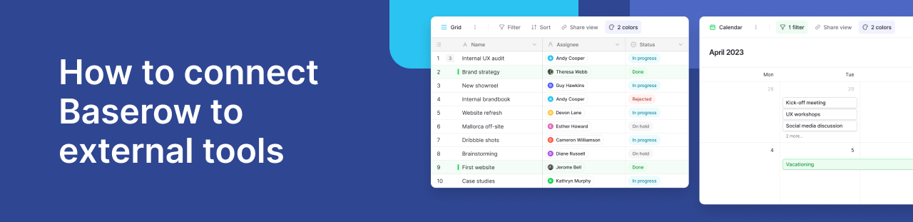Connect Baserow API image