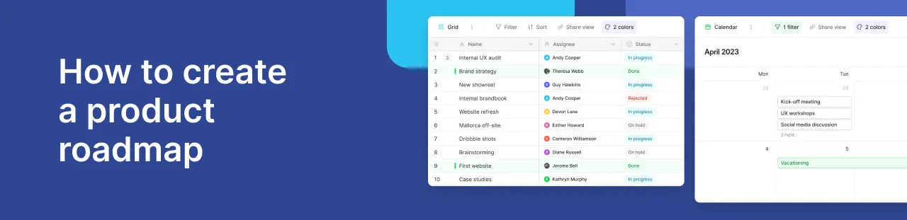 How to build and share a product roadmap with no-code