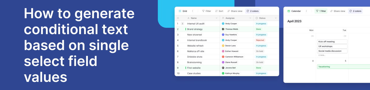 Banner image for Baserow tutorial to generate text in Baserow using formulas