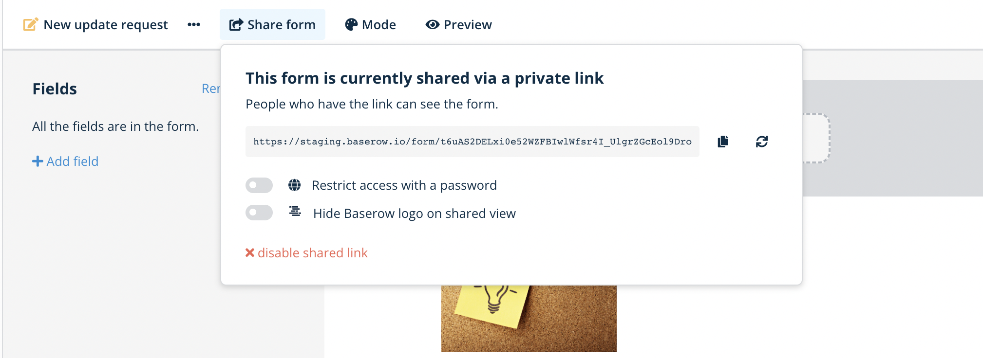 create a shareable link