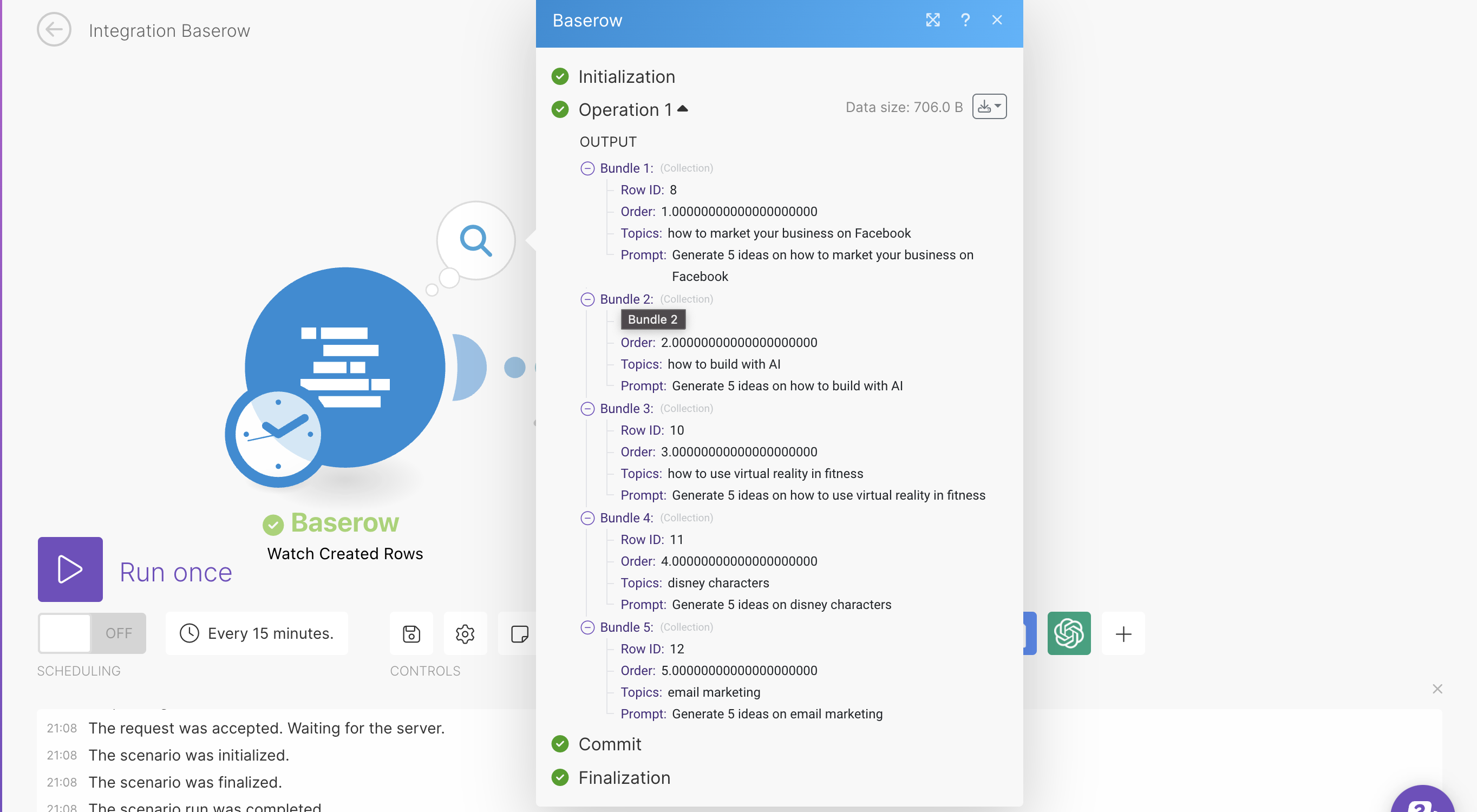 Add Baserow module to watch new rows