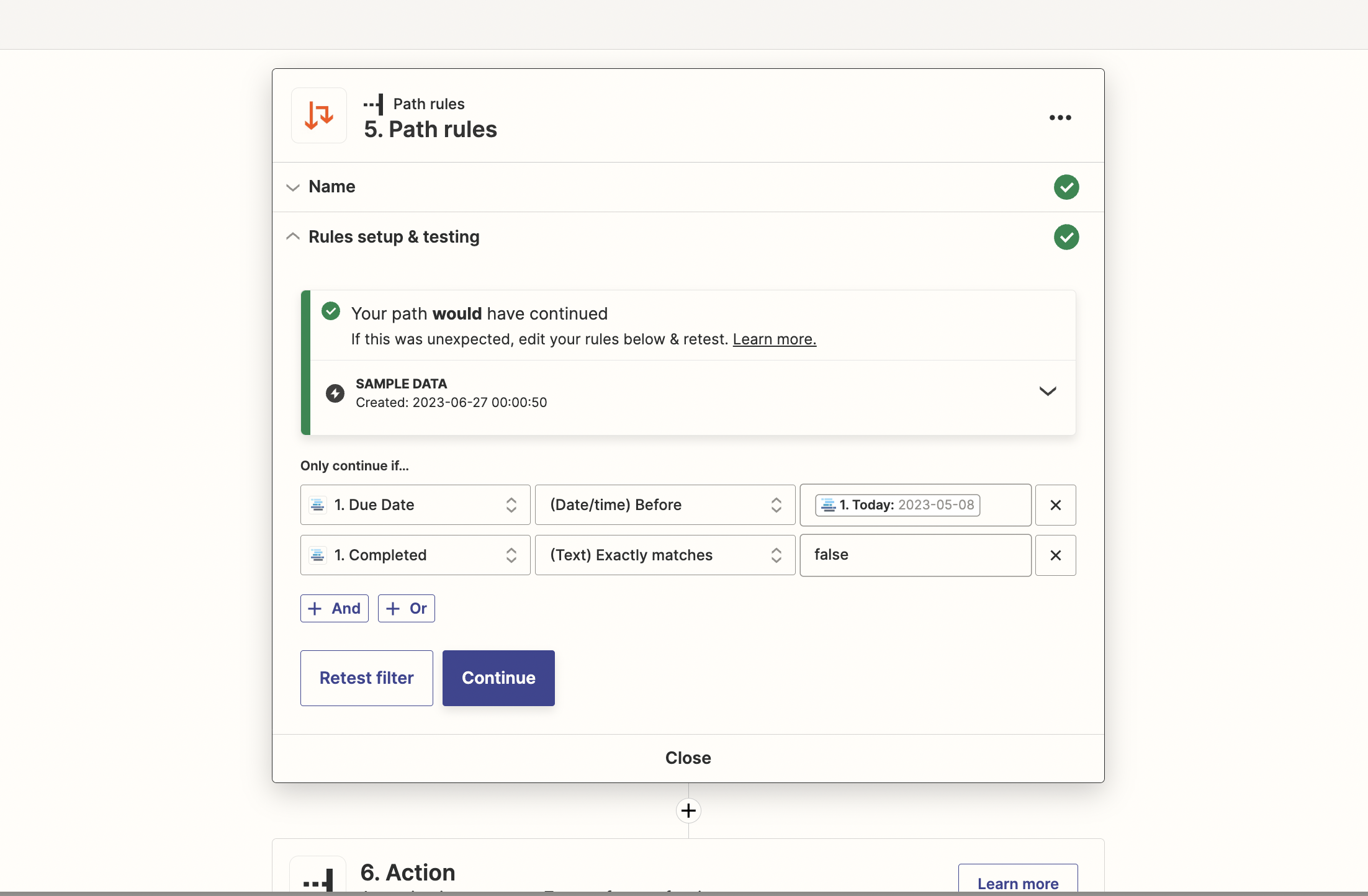 Add a rule to notify the team of a due date