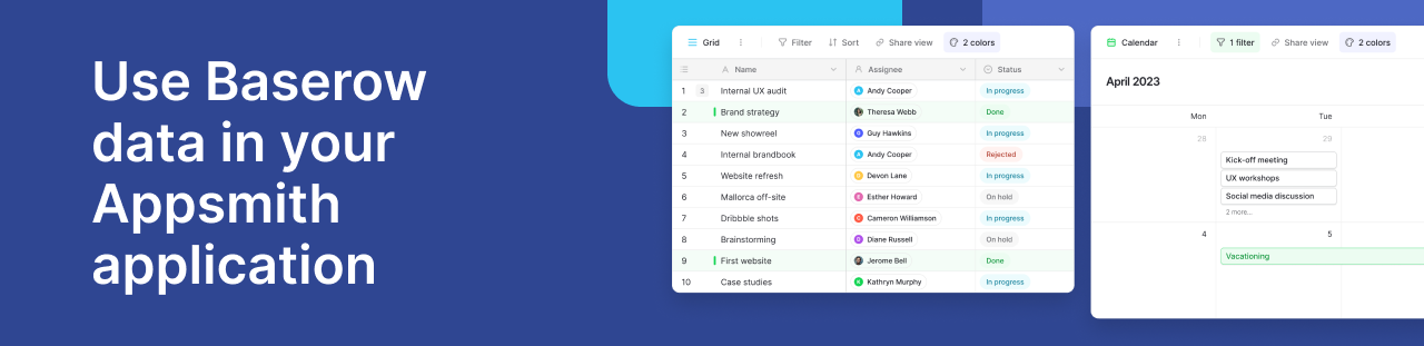 How to use Baserow data in your Appsmith application