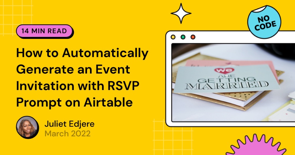 How to Automatically Generate an Event Invitation with RSVP Prompt on Airtable