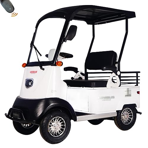 Battery Powered 4 Wheel Mobility Scooter for Seniors with Storage Box, Farm Load Truck for Seniors and Adults Comes, Courtesy Car (Size : Lithium battery-800W+60V30AH)