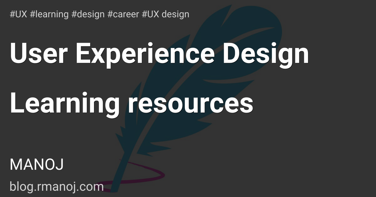 User Experience Design Learning resources