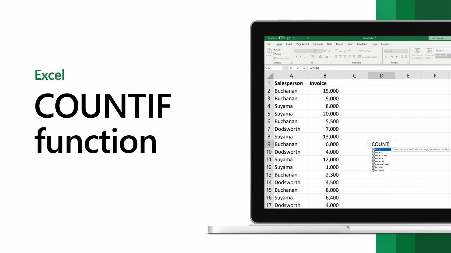 COUNTIF function - Microsoft Support