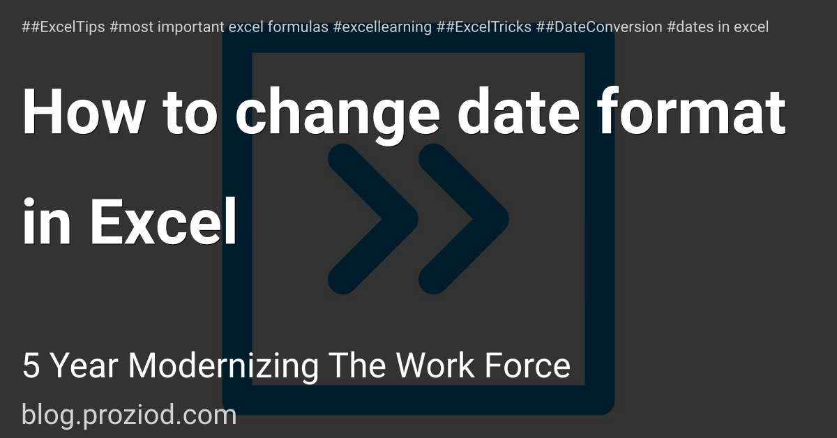 How to change date format in Excel