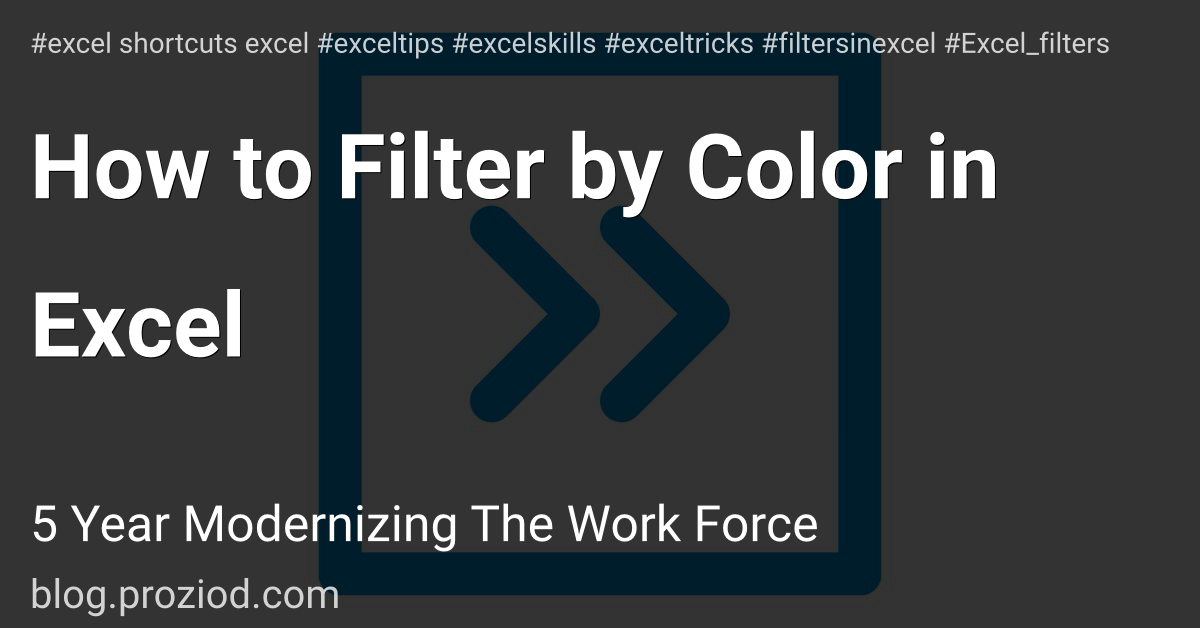 How to Filter by Color in Excel