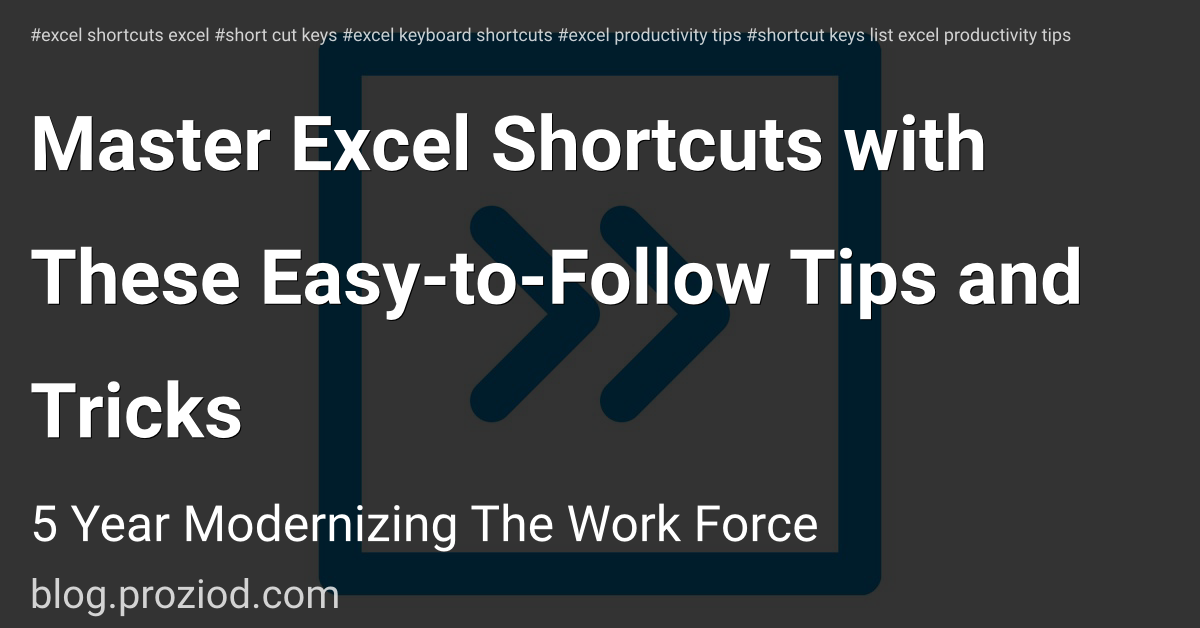 Master Excel Shortcuts with These Easy-to-Follow Tips and Tricks