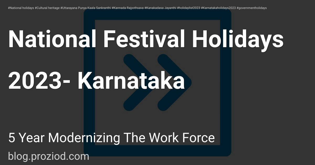National Festival Holidays 2023- Karnataka