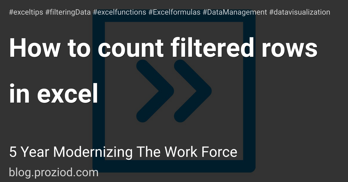 How to count filtered rows in excel