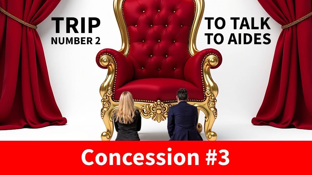 Concession #3: A second trip to the U.S. to talk tariffs