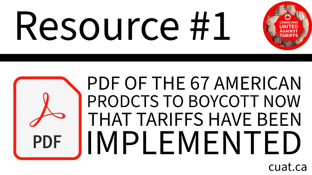 Boycott Resource #1:  PDF Printout of American Companies to Boycott