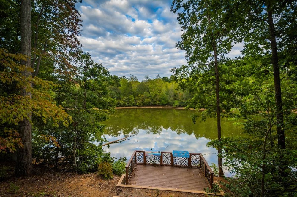 Platform and view of Lake Norman at Lake Norman State Park in Troutman, NC