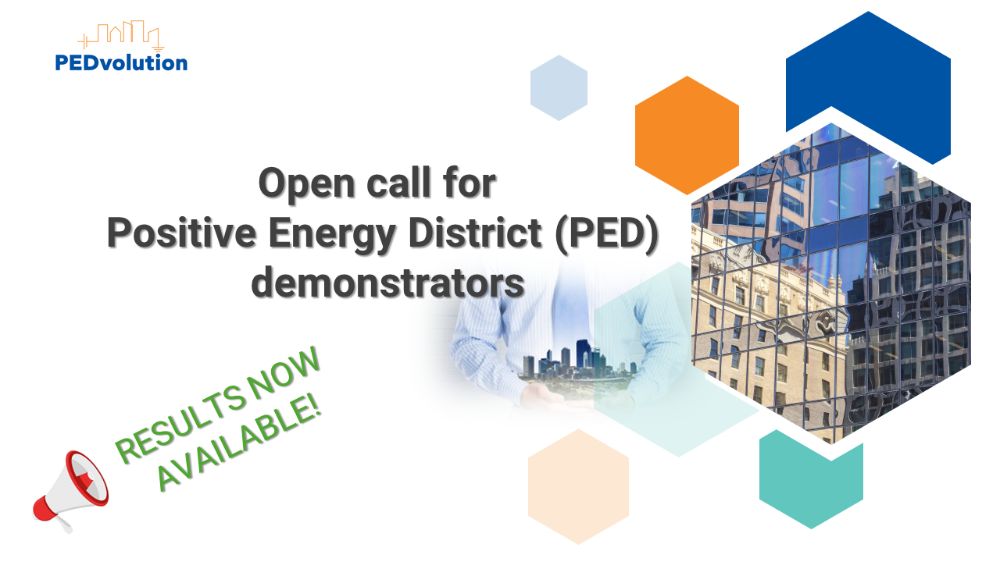 PEDvolution Open Call for Demonstrators: Positive Energy Districts (PEDs) – Results