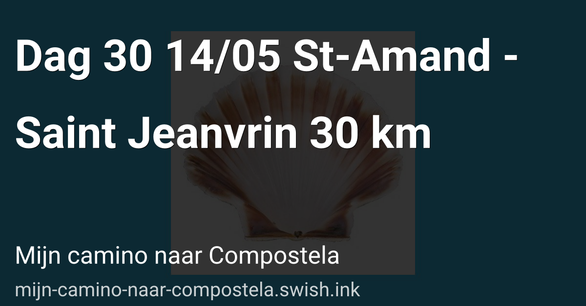 Dag 30 14/05 St-Amand - Saint Jeanvrin 30 km