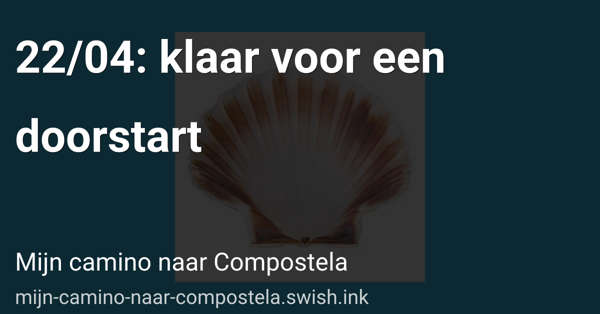 22/04: klaar voor een doorstart