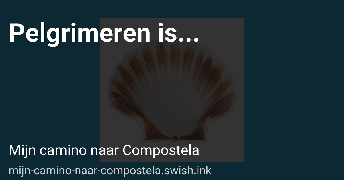 Pelgrimeren is...