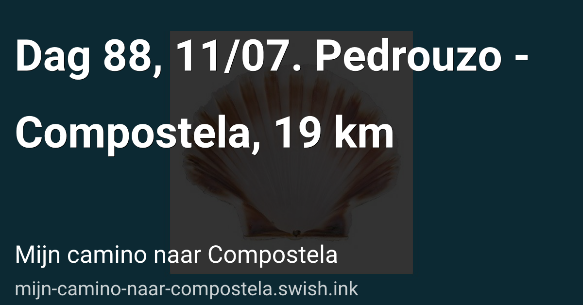 Dag 88, 11/07. Pedrouzo - Compostela, 19 km