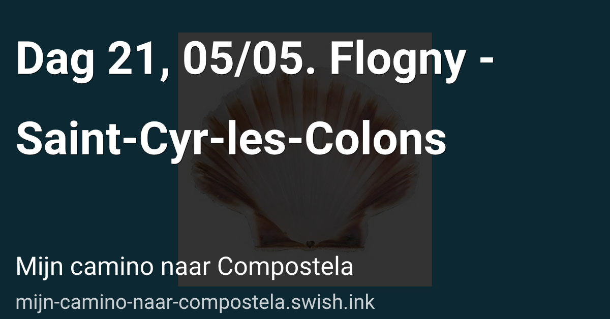 Dag 21, 05/05. Flogny - Saint-Cyr-les-Colons